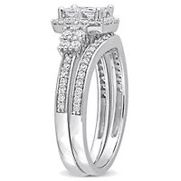Diamond Bridal Set Ring 10k White Gold