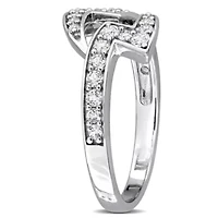 Lab Created White Sapphire Ring Sterling Silver