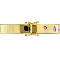 Gemstone Bangle Yellow Plated Sterling Silver