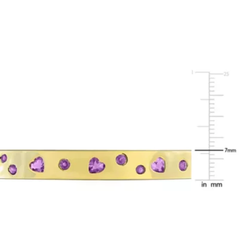 Gemstone Bangle Yellow Plated Sterling Silver