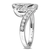Lab Created White Sapphire Ring Sterling Silver
