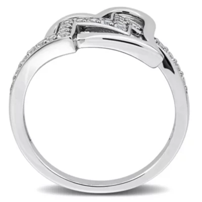 Lab Created White Sapphire Ring Sterling Silver