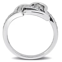Lab Created White Sapphire Ring Sterling Silver