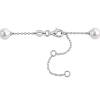 Freshwater Cultured Pearl & Stone Station Necklace
