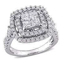 Diamonds Ring 14k White Gold