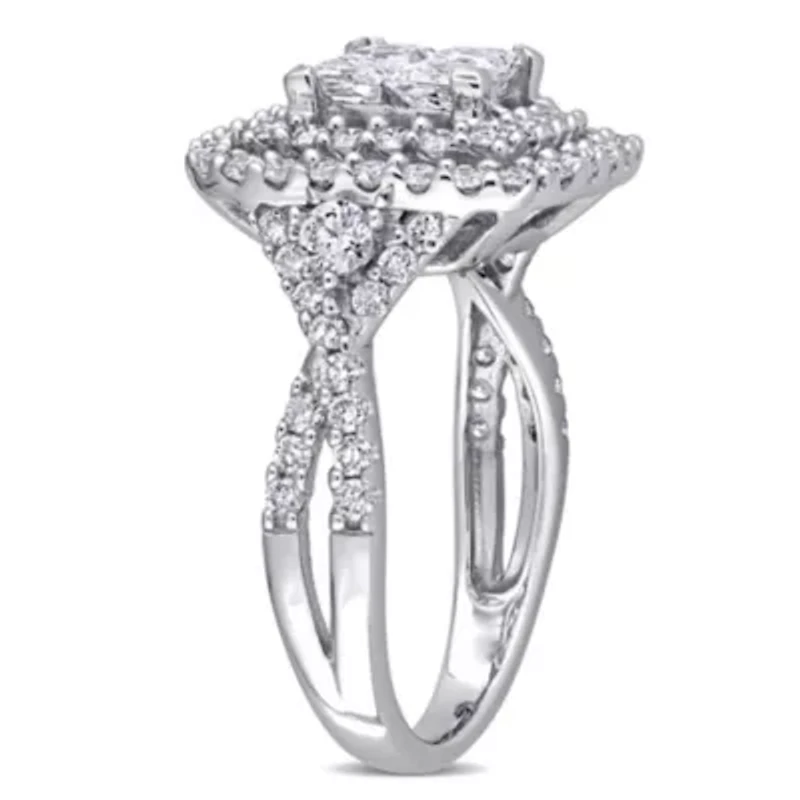 Diamonds Ring 14k White Gold