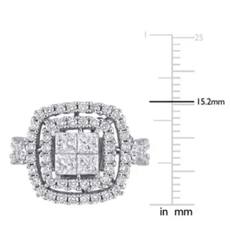 Diamonds Ring 14k White Gold