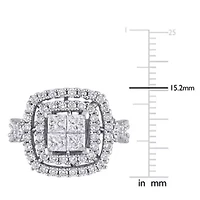 Diamonds Ring 14k White Gold