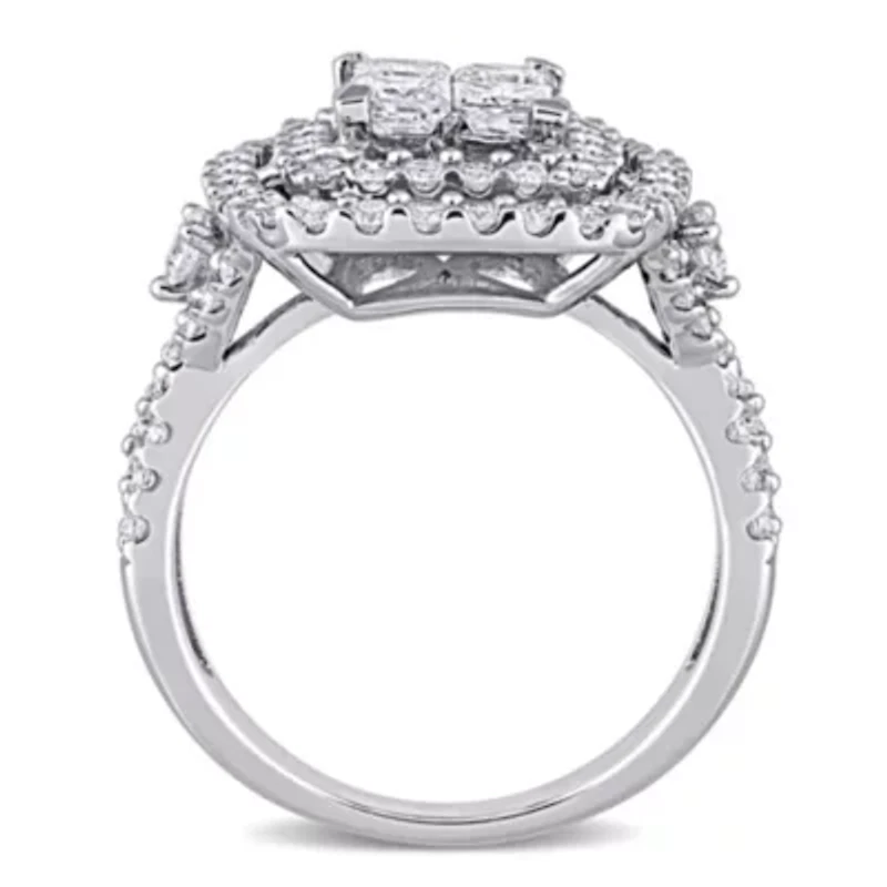 Diamonds Ring 14k White Gold