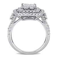 Diamonds Ring 14k White Gold