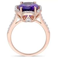 Diamond & Amethyst-Africa Ring 14k Rose Gold