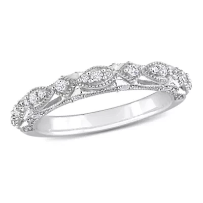 Lab Created Diamond Accent & White Sapphire Ring 10k Gold