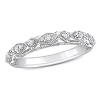 Lab Created Diamond Accent & White Sapphire Ring 10k Gold