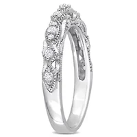 Lab Created Diamond Accent & White Sapphire Ring 10k Gold