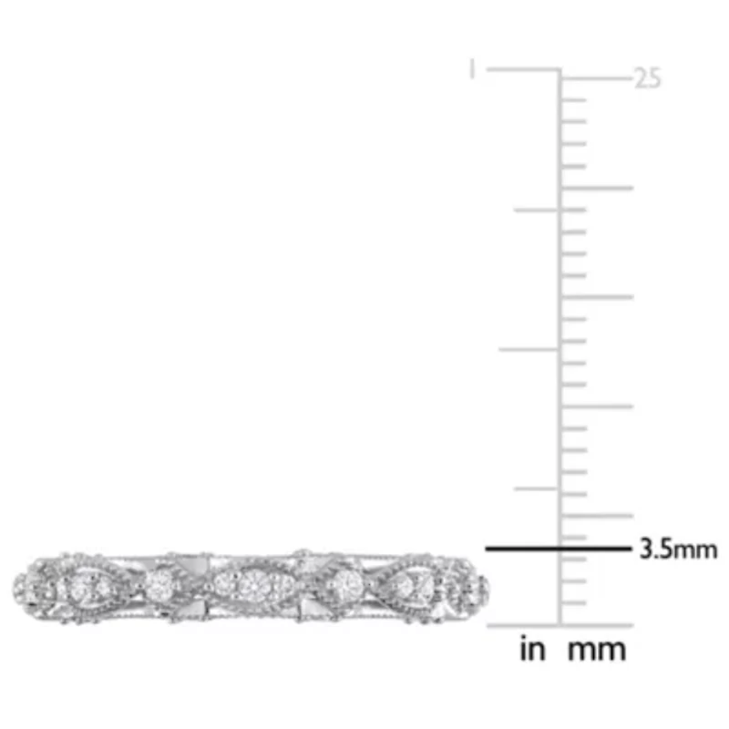 Lab Created Diamond Accent & White Sapphire Ring 10k Gold