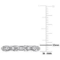 Lab Created Diamond Accent & White Sapphire Ring 10k Gold