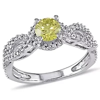 Diamond Ring 10k White Gold