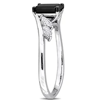 Black & White Diamond Ring 14k Gold