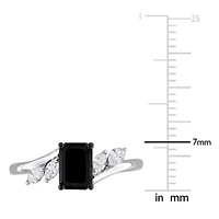 Black & White Diamond Ring 14k Gold
