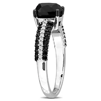 Black & White Diamond Ring 14k Gold