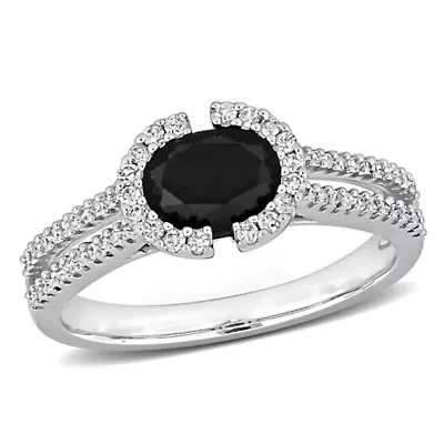 Black & White Diamond Ring 14k Gold