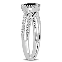Black & White Diamond Ring 14k Gold