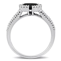 Black & White Diamond Ring 14k Gold