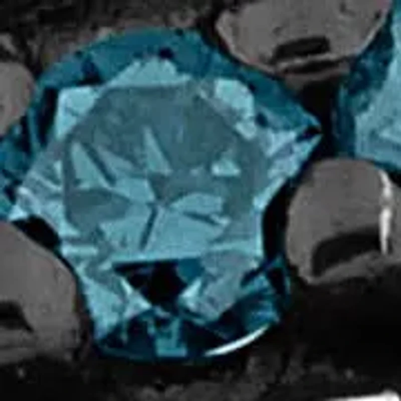 Blue Diamond Ring 10k White Gold Black Rhodium Plated