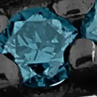 Blue Diamond Ring 10k White Gold Black Rhodium Plated