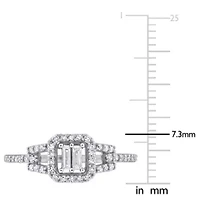 Diamond Ring 10k White Gold