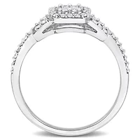 Diamond Ring 10k White Gold