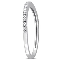 Diamond Accent Wedding Band Ring 14k White Gold