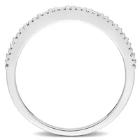 Diamond Accent Wedding Band Ring 14k White Gold