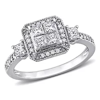 Diamond Ring 10k White Gold