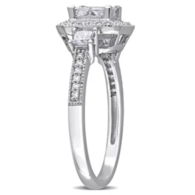 Diamond Ring 10k White Gold