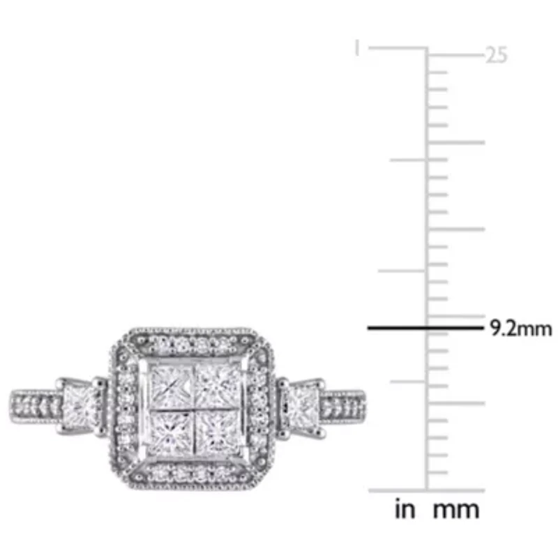 Diamond Ring 10k White Gold