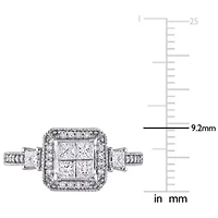 Diamond Ring 10k White Gold