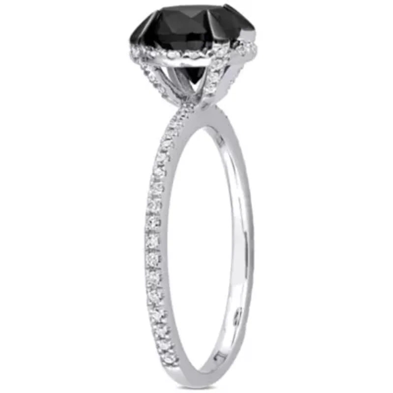 Black & White Diamond Ring 10k Gold
