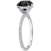Black & White Diamond Ring 10k Gold