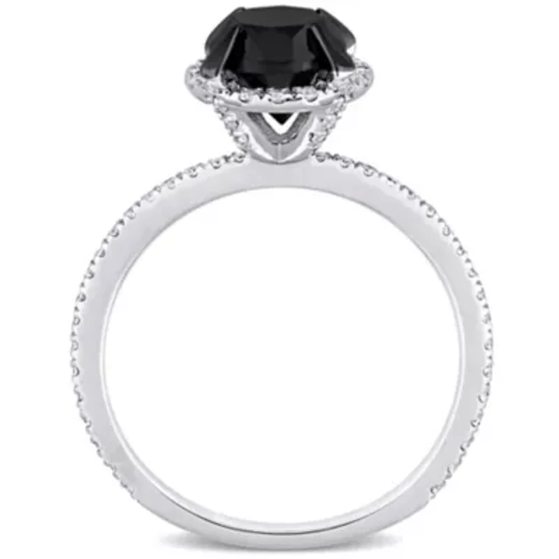 Black & White Diamond Ring 10k Gold