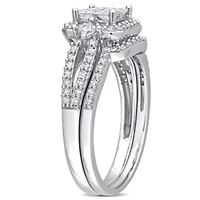 Diamonds Bridal Set Ring 10k White Gold