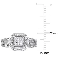 Diamonds Bridal Set Ring 10k White Gold