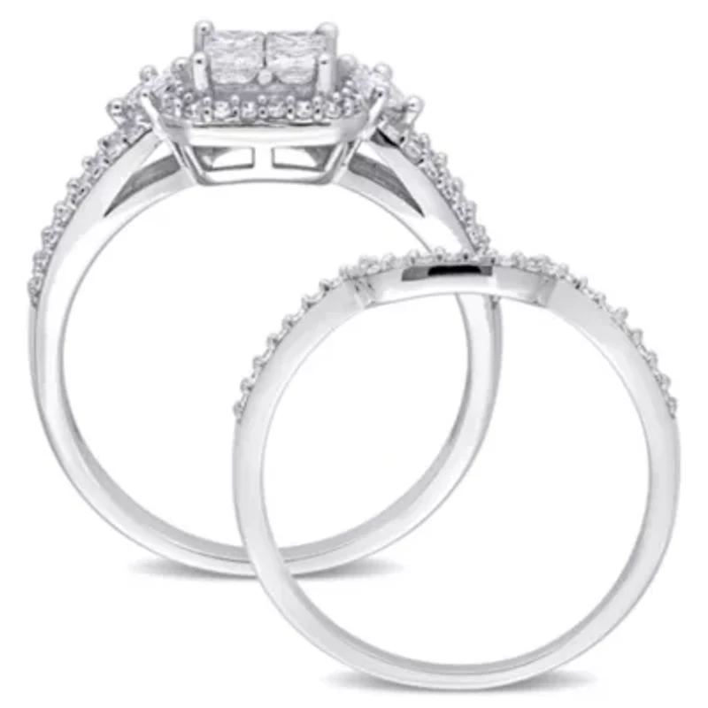 Diamonds Bridal Set Ring 10k White Gold