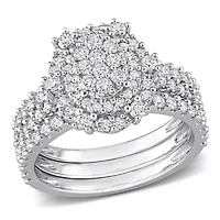 Diamond Ring 10k White Gold