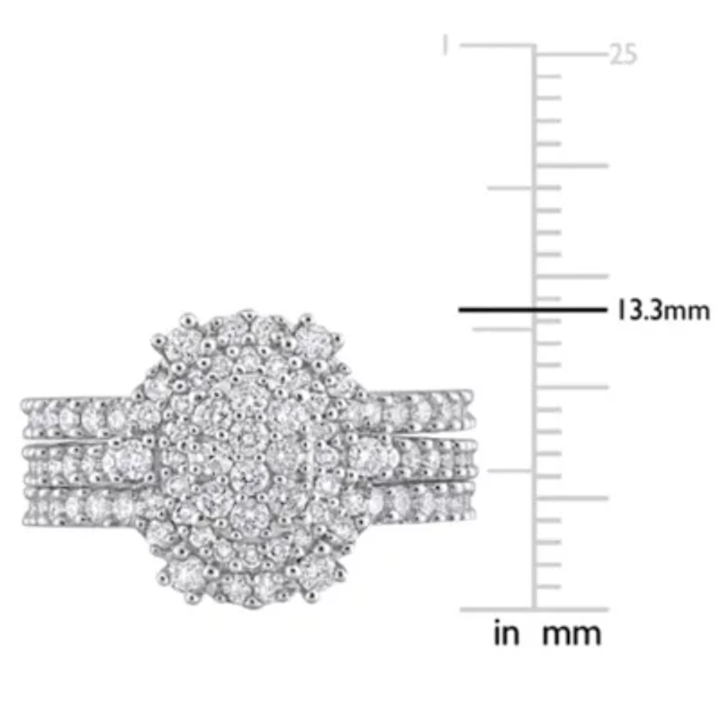 Diamond Ring 10k White Gold