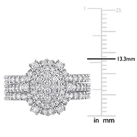 Diamond Ring 10k White Gold