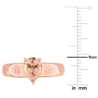 Morganite Teardrop Ring 14k Rose Gold