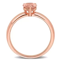 Morganite Teardrop Ring 14k Rose Gold