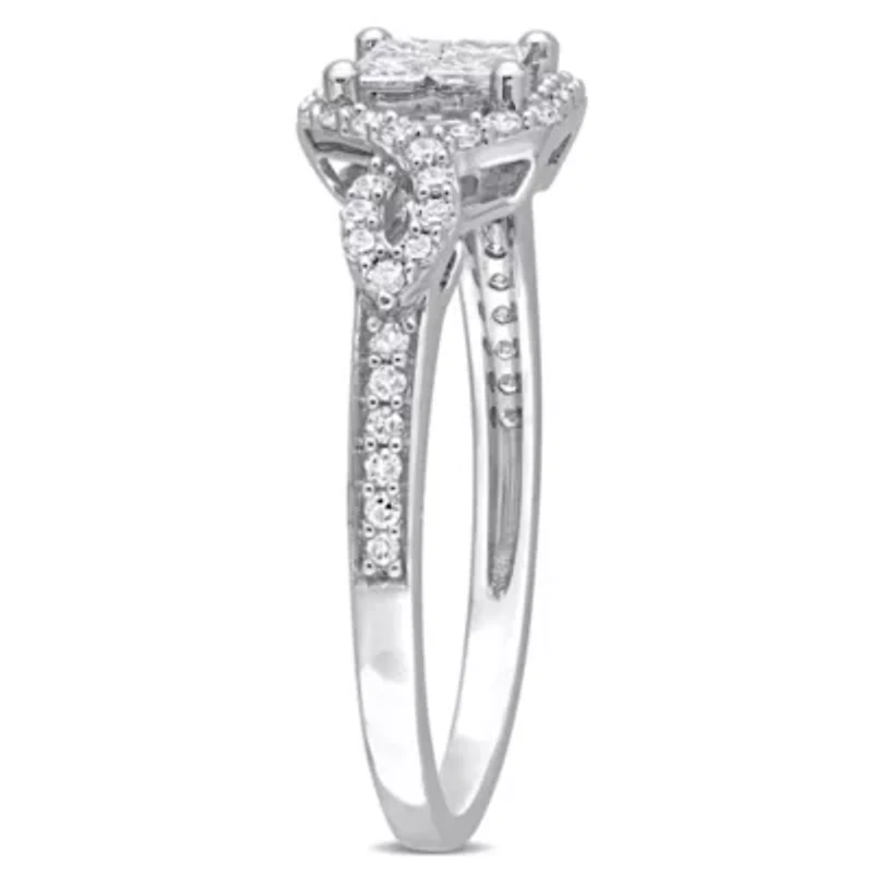 Diamonds Ring 10k White Gold
