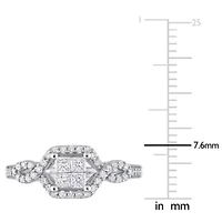 Diamonds Ring 10k White Gold